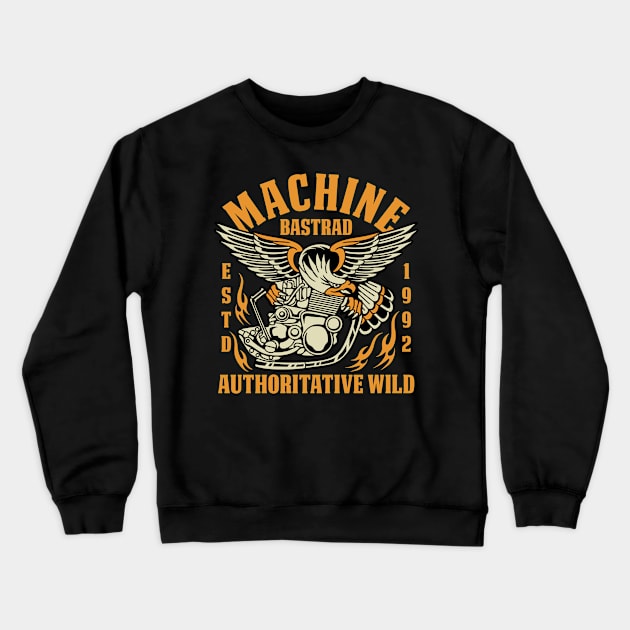 Machine motorcylce Crewneck Sweatshirt by Abrom Rose